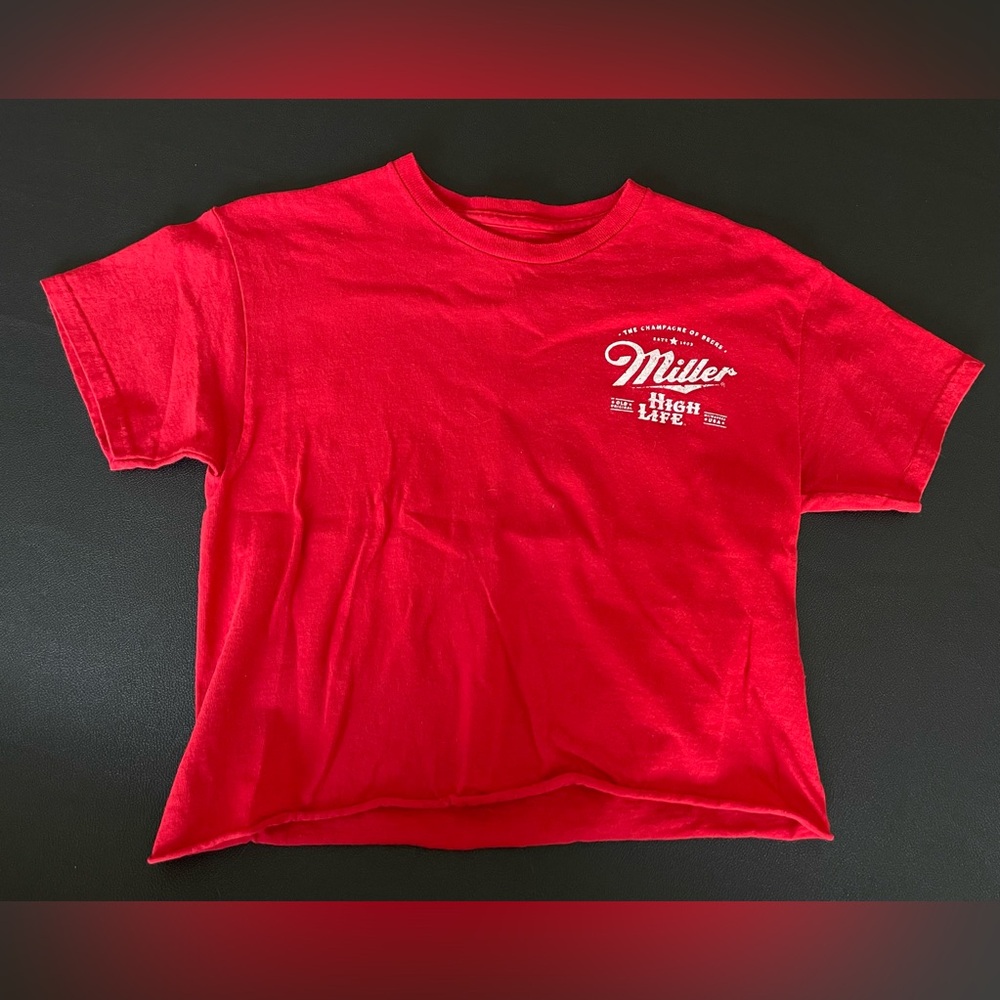Miller beer cropped t shirt